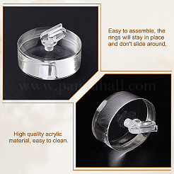 アクリル指輪ディスプレイホルダー  オーバル  透明  3.1x3.65x1.4cm&nbsp;RDIS-WH0020-02B-01