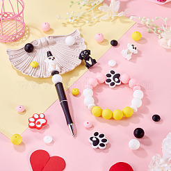 52Pcs Dog Themed Silicone Beads&nbsp;SIL-TA0003-36