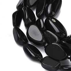Natural Black Stone Beads Strands&nbsp;G-L650-D01-01