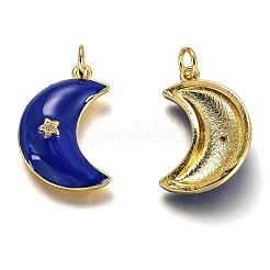 Brass Micro Pave Clear Cubic Zirconia Pendants&nbsp;ZIRC-B0003-26G
