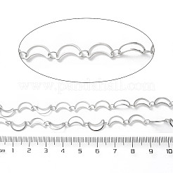 304 Stainless Steel Moon Link Chains&nbsp;CHS-F020-01P
