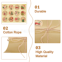 24Pcs Pillow Foldable Creative Christmas Paper Candy Box with Cord&nbsp;CON-WH0089-06