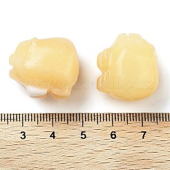天然および合成宝石の彫刻された置物  ホームオフィスのデスクトップ装飾用  豚  17~19x23~24.5x19.5~21mm&nbsp;DJEW-L023-C
