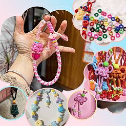 100Pcs 10 Colors Opaque Acrylic European Beads&nbsp;OACR-PH0004-80B