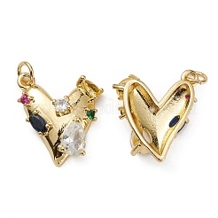 Brass Micro Pave Colorful Cubic Zirconia Pendants&nbsp;ZIRC-L100-115G