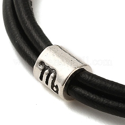 PU Leather Round Cord Multi-strand Bracelets&nbsp;SJEW-K002-07D