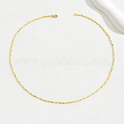 Delicate Brass Textured Bar Link Chain Necklaces for Women&nbsp;OF4314