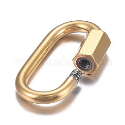 PVD Vacuum Plating 304 Stainless Steel Screw Carabiner Lock Charms&nbsp;STAS-H107-04B-G