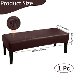 PUレザー長方形スツールカバー1枚  椅子の装飾  ココナッツブラウン  1200x400x150mm&nbsp;AJEW-CL0005-28
