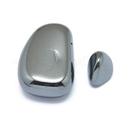 磁気無し合成ヘマタイトビーズ  穴なし/ドリルなし  ナゲット  原色  13~35x10~23x8~14mm  約60個/1000g&nbsp;G-F635-01
