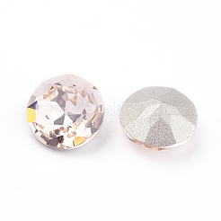 Pointed Back & Back Plated Glass Rhinestone Cabochons&nbsp;RGLA-J012-8mm-362