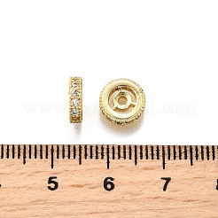Brass Micro Pave Cubic Zirconia Beads&nbsp;KK-C106-24B-02