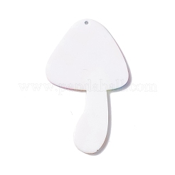 オペーク プリント アクリル ビッグ ペンダント  キノコ  アイ模様  54x33x2mm  穴：1.6mm&nbsp;MACR-C008-01C