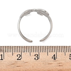 304 Stainless Steel Open Cuff Rings for Women&nbsp;RJEW-A079-11B-P