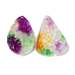Natural White Jade Dyed Engraved Pendants&nbsp;G-Q009-02