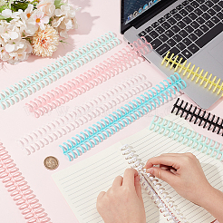Plastic Loose Leaf Book Binder Hinged Rings&nbsp;AJEW-GF0015-32A