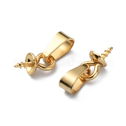 304ステンレスカップペグベイル  片穴パーツ用  ゴールドカラー  13mm  穴：6x3mm  ピン：1.2mm&nbsp;FIND-WH0110-053A-G