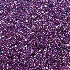 MIYUKIデリカビーズ  シリンダー  日本製シードビーズ  11/0  （db0056)ラズベリー裏地クリスタルab  1.3x1.6mm  穴：0.8mm  約2000PCS /ボトル  10 G /ボトル&nbsp;SEED-JP0008-DB0056