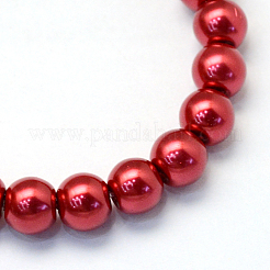 Baking Paint Pearlized Glass Pearl Round Bead Strands&nbsp;HY-Q003-4mm-51