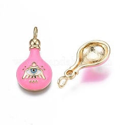 Brass Enamel Pendants&nbsp;ZIRC-N039-206B