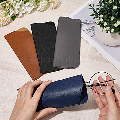 4Pcs 4 Colors Imitation Leather Open Eyeglass Cases&nbsp;AJEW-CN0005-19A