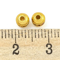 Rack Plating Brass Micro Pave Cubic Zirconia Spacer Beads&nbsp;KK-F089-37G