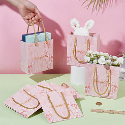 Paper Jewelry Pouches Handle Bags&nbsp;ABAG-WH0039-37B