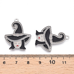 Halloween Theme Rack Plating Luminous Alloy Enamel Pendants&nbsp;ENAM-N056-235P-1