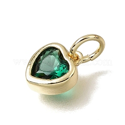 Valentine's Day Brass Pave Cubic Zirconia Charms&nbsp;CU-E002-03G-02
