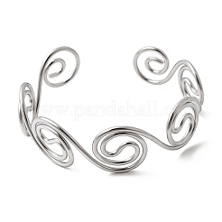 304 Stainless Steel Cuff Bangles for Women&nbsp;BJEW-Z150-01P-01