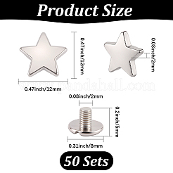 50Pcs Alloy Rivets Set&nbsp;PURS-CL0001-45C