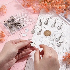 DIY 304 Stainless Steel Teardrop Dangle Earring Making Kits&nbsp;EJEW-UN0003-33