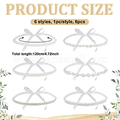 ポリエステル製帽子チェーン6個  ホワイト  120mm&nbsp;HJEW-OC00360