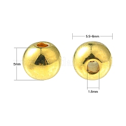 100個2色ccbプラスチックビーズ  ラウンド  プラチナ·ゴールデン  5.5~6x5mm  穴：1.8mm  50個/カラー&nbsp;CCB-CJ0001-08