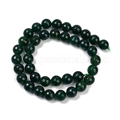 天然グリーンオニキスアゲート（染色・加熱）ビーズ連売り  多面カット  ラウンド  10mm  穴：1.2mm  約38個/連  14.76''~14.96''（37.5~38センチメートル）&nbsp;G-R009-A01-01