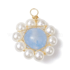 Copper Wire Wrapped Dyed Natural Malaysia Jade Pendants&nbsp;PALLOY-JF02926