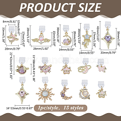 15Pcs Gothic PVC Mobile Dustproof Plugs&nbsp;HJEW-ME00119