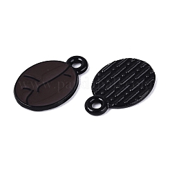 焼付塗装合金エナメルペンダント  コーヒー豆のチャーム  ブラック  コーヒー  15x10x1mm  穴：1.5mm&nbsp;PALLOY-T093-11A