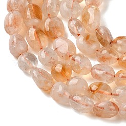 加熱された天然シトリンビーズ連売り  ナゲット  タンブルストーン  7.5~13.5x7~9.5x4~7mm  穴：0.6~0.8mm  約42~44個/連  15.47~15.55インチ（39.3~39.5cm）&nbsp;G-C268-A06-8x10mm