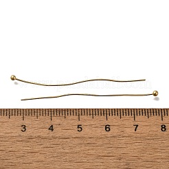 真鍮のボールヘッドピン  鉛フリー＆カドミウムフリー  24KGP本金メッキ  50x0.6mm  ヘッド：2mm&nbsp;KK-H502-03R-G