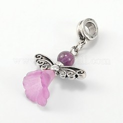 Lovely Wedding Dress Angel Alloy European Dangle Large Hole Pendants&nbsp;PALLOY-JF00002-03