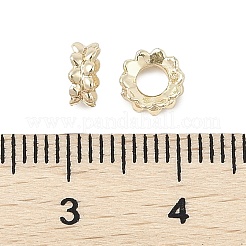 真鍮ビーズ  鉛フリー＆カドミウムフリー  コラム  暗闇で光るビーズ  ライトゴールド  6x2.3mm  穴：2.8mm&nbsp;KK-K297-48KCG