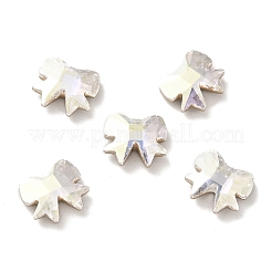 K9ガラスラインストーンカボション  フラットバック＆バックメッキ  多面カット  蝶結び  クリスタル  10x8.7x3.5mm&nbsp;RGLA-G017-01B-001TR