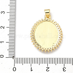 Brass Micro Pave Cubic Zirconia Pendants&nbsp;KK-P345-52G-01