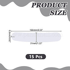 男性用ドレスシャツ用プラスチックカラーステイ  ホワイト  166x31x0.5mm  15pc&nbsp;AJEW-HY0003-21A