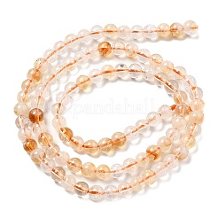 Heated Natural Citrine Beads Strands&nbsp;G-A262-A01-5mm