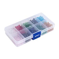 ガラスビーズ  多面カット  ロンデル  ミックスカラー  6x5mm  穴：1mm  10色  50個/カラー  500個/箱&nbsp;EGLA-X0006-01A-6mm