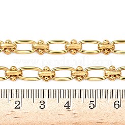 Ion Plating(IP) 304 Stainless Steel Oval Links Necklace for Women&nbsp;NJEW-B107-07G-03