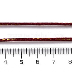 ラウンドポリエステルメタリックコード  暗赤色  2mm  100メートル/ロール&nbsp;OCOR-L021-02