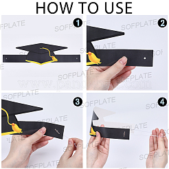 40Pcs Graduation Season Paper Hat&nbsp;AJEW-SP0004-75A